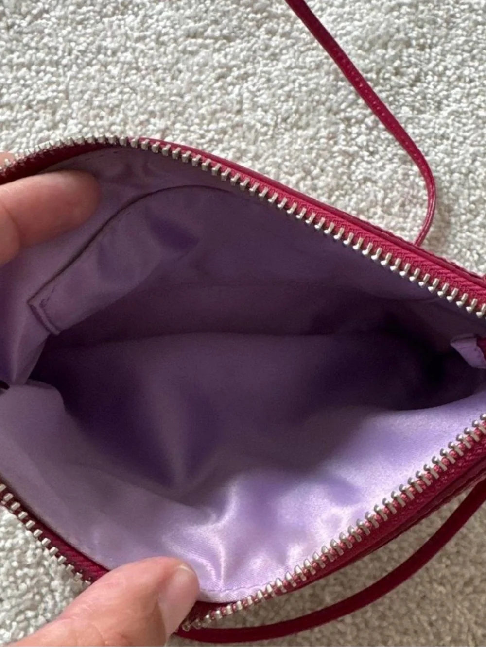 Coach Pink and Purple Geometric Wristlet Clutch